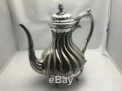 5pc Antique French Silver plate Tea Coffee Service Set rococo Louis XV XIXth