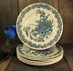 6 Antique Plates French Transferware Ironstone Set Longwy Louis Xvi Aesthetic