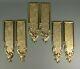 6 Antique Style Louis Xv French Gold Brass Metal Door Finger Push Plates 3 Pairs