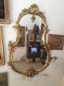 6 Foot Antique/Vintage French Louis XV Barocco Style Gilt Gesso/Wood MirrorGold