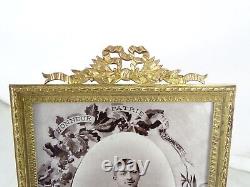 7.9 Antique French Gilt Bronze Picture Frame Louis XVI Style