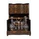 A French Louis Xiv Style Tortoiseshell Boulle Marquetry Liquor Casket