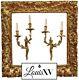 A Pair French Gilt Louis Xv Style Wall Lights/sconces