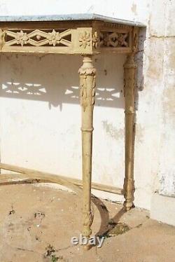 A Rare Louis XVI Console Table depicting a Faun Head with Original Marble Stone