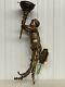 A Stunning French Bronze Louis Xvi Wall Sconce / Applique Boy Holding Torch (1)