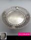 Antique 1880s French Openwork Sterling Silver Pedestal Compote Serving Tray