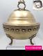 Antique 1890s French Sterling Silver Vermeil Gold Sugar Bowl Louis Xvi Acanthus