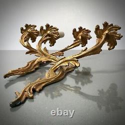 ANTIQUE FRENCH CANDLE SCONCE. BRONZE ORMOLU. ROCOCO, LOUIS XVI STYLE. 1900s