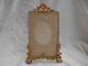 Antique French Gilt Brass Beveled Glass Photo Frame, Late 19th Century