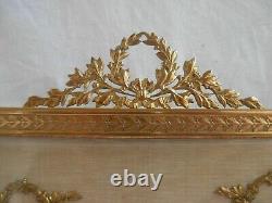 ANTIQUE FRENCH GILT BRASS PHOTO FRAME, LOUIS XVI STYLE EARLY 20th CENTURY
