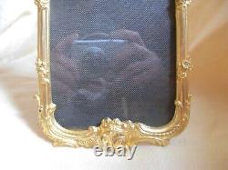 ANTIQUE FRENCH GILT BRONZE BRASS PHOTO FRAME, LOUIS XV STYLE LATE 19th CENTURY