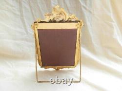 ANTIQUE FRENCH GILT BRONZE BRASS PHOTO FRAME, LOUIS XV STYLE LATE 19th CENTURY