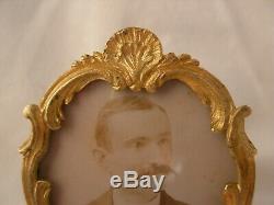 ANTIQUE FRENCH GILT BRONZE PHOTO FRAME, LOUIS XV STYLE, LATE 19th CENTURY