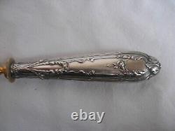 ANTIQUE FRENCH SILVER (800) HANDLE ASPARAGUS SERVER, LATE 19th CENTURY