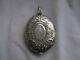 Antique French Silverplated Mirror Pendant, Louis 16 Style, Late 19th Century
