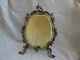 Antique French Silverplated Pewter Table Mirror, Louis 15 Style, Late 19th