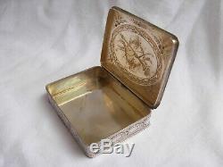 ANTIQUE FRENCH SOLID SILVER BOX, LOUIS 16 STYLE, LATE 19th CENTURY