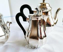 ANTIQUE FRENCH STERLING SILVER 3 Pcs TEA SET TEAPOT SUGAR BOWL LOUIS XIV 41,69oz