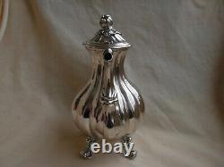 ANTIQUE FRENCH STERLING SILVER COFFEE POT, LOUIS XV STYLE, 19th CENTURY