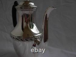 ANTIQUE FRENCH STERLING SILVER COFFEE, TEA POT, LOUIS XVI STYLE, EARLY 20th CENTURY