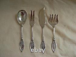 ANTIQUE FRENCH STERLING SILVER DESSERT SERVING SET, LATE 19th CENTURY