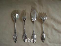 ANTIQUE FRENCH STERLING SILVER DESSERT SERVING SET, LATE 19th CENTURY