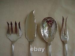 ANTIQUE FRENCH STERLING SILVER DESSERT SERVING SET, LATE 19th CENTURY