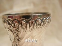 ANTIQUE FRENCH STERLING SILVER EGG CUP, LATE 19th OR EARLY 20th CENTURY