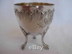 ANTIQUE FRENCH STERLING SILVER EGG CUP, LOUIS 15 STYLE, LATE 19th CENTURY