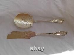 ANTIQUE FRENCH STERLING SILVER ICE CREAM SERVING SET, LOUIS 15 STYLE, 19th