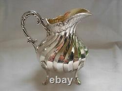 ANTIQUE FRENCH STERLING SILVER MILK JUG, CREAMER, LOUIS 15 STYLE, 19th CENTURY