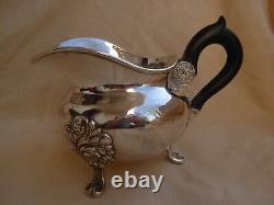 ANTIQUE FRENCH STERLING SILVER MILK JUG, LOUIS XV STYLE, 19th CENTURY