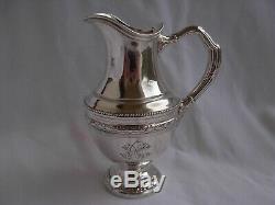 ANTIQUE FRENCH STERLING SILVER MILK JUG, LOUIS XVI STYLE, LATE 19th CENTURY