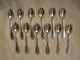 Antique French Sterling Silver Moka Spoons, Set Of 12, Late 19th Or Early 20th