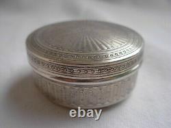 ANTIQUE FRENCH STERLING SILVER PILL OR POWDER BOX, EARLY 20th CENTURY