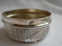 ANTIQUE FRENCH STERLING SILVER PILL OR POWDER BOX, EARLY 20th CENTURY