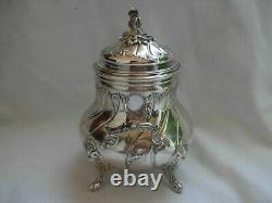 ANTIQUE FRENCH STERLING SILVER SUGAR BOWL, LOUIS 15 STYLE19th CENTURY