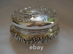 ANTIQUE FRENCH STERLING SILVER SWEET BOX, LOUIS 15 STYLE, LATE 19th CENTURY