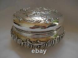 ANTIQUE FRENCH STERLING SILVER SWEET BOX, LOUIS 15 STYLE, LATE 19th CENTURY