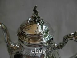 ANTIQUE FRENCH STERLING SILVER TEA POT, LOUIS 15 STYLE, LATE19th CENTURY
