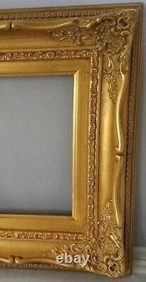 Abbé Classic French Louis XV, antique gold-leaf With gold liner wood frame 16x20