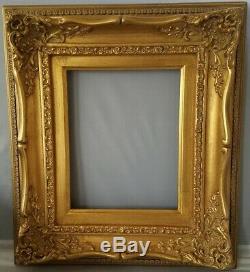 Abbé Classic French Louis XV style, antique gold-leaf With gold liner wood frame