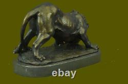 Animalier Louis Vidal 1850-1899 Striding Lion French Bronze (barye) Masterpiece