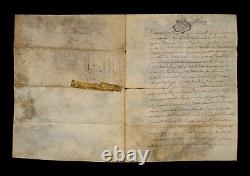 Antique 1766 French 2 Sided Letter Original Military Ephemera