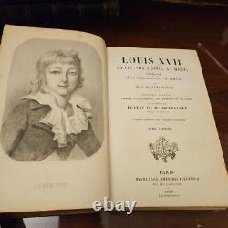 Antique 1868 LOUIS XVII HIS LIFE, HIS AGONY, HIS DEATH, Leather, Paris, French