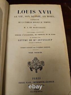 Antique 1868 LOUIS XVII HIS LIFE, HIS AGONY, HIS DEATH, Leather, Paris, French