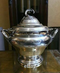 Antique 1880 French Louis XV Sterling Silver Soup Tureen Henin & Cie