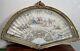 Antique 18th Century French Hand Painted Fan Mother Of Pearl Louis Xvi Painting