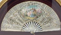 Antique 18th Century French Hand Painted Fan Mother of Pearl Louis XVI Signed