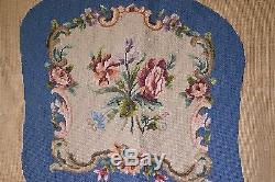 Antique 19C French Tapestry Armchair Upholstery from Lost Chateau Louis XV